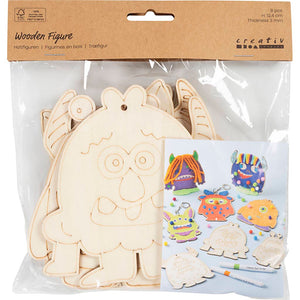 Wooden Figures Monsters H:124cm Thickness 3mm (8 Pack)