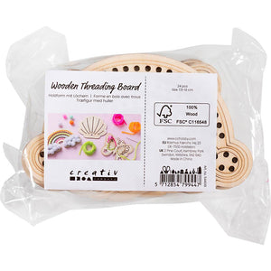 Wooden Shape with Holes Rainbow - Shell Butterfly (24 Pack)