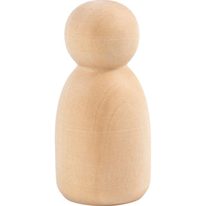 Wooden Figure Body-  Oval H:6cm (5 Pack)