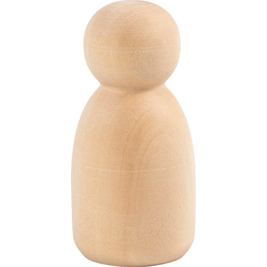 Wooden Figure Body-  Oval H:6cm (5 Pack)