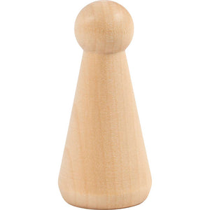 Wooden Figure Body - Cone shape H:8 cm (3 Pack)