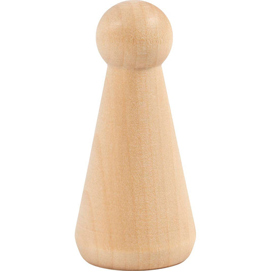Wooden Figure Body - Cone shape H:8 cm (3 Pack)