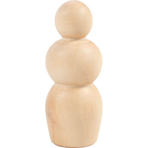 Wooden Figure Body - Hourglass Shape H:75cm (5 Pack)