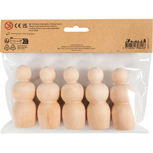 Wooden Figure Body - Hourglass Shape H:75cm (5 Pack)
