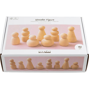Wooden Figure Body H:5-8 cm (90 Assorted)