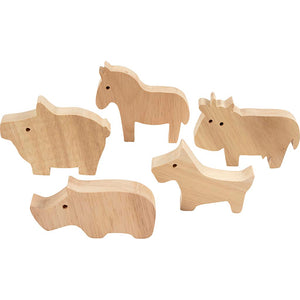 Wooden Animals - Farm H:45-87cm Thickness 2cm (10 Pack)