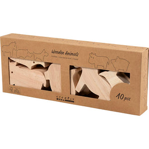 Wooden Animals - Farm H:45-87cm Thickness 2cm (10 Pack)