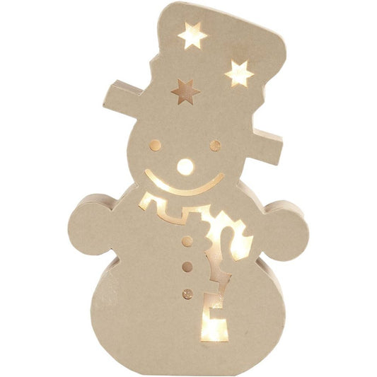 Christmas Figure with light - Snowman (27x4x17.5cm)