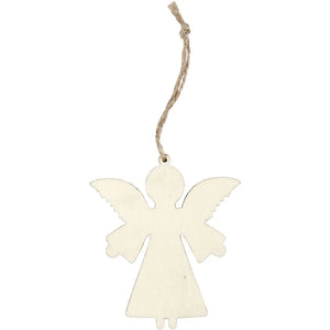 Ornament, H: 8cm, W: 7cm, 4 pcs, plywood