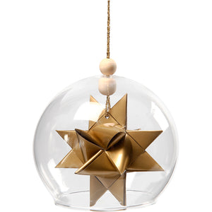 Clear Glass Baseless Hanging Bauble