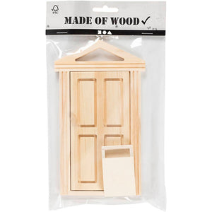 Door with cornice and mailbox