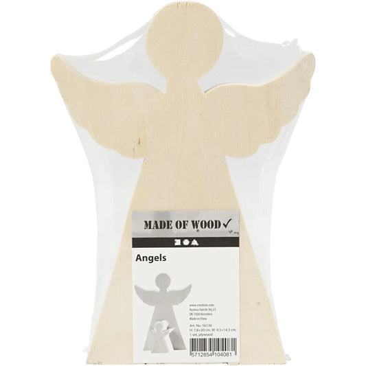2in1 Angel Wooden Figure