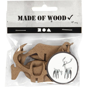Creativ Wooden Stag and Hind Set - Medium
