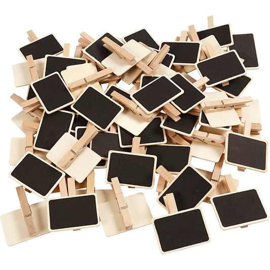 Blackboard with clothes peg