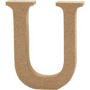 Letter U, 1 pc, MDF