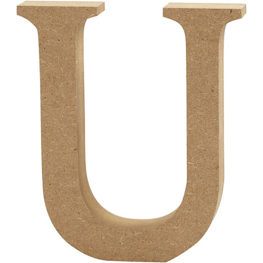 Letter U, 1 pc, MDF