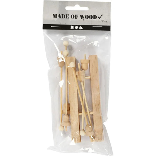 Ski with Sticks Size 11x3.8cm 3 Pair