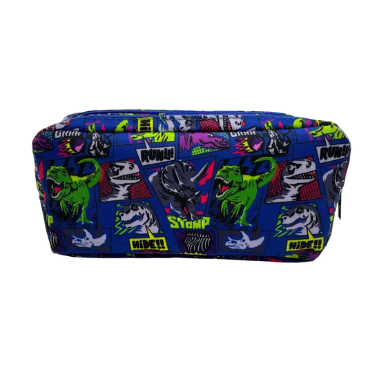 Supreme Stationery Double Pencil Case - Dino Stomp