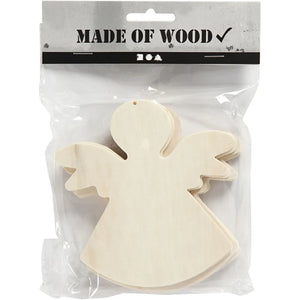 Wooden Angel 12x11 cm (6 Pack)