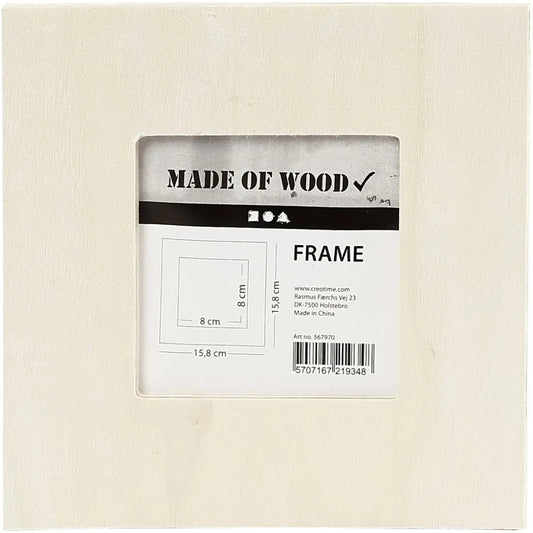 Creativ Wooden Frame - DIY Decorating (15.8cm x 15.8cm)