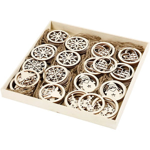 Christmas Ornament Single, D: 8cm, Thickness