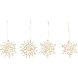 Wooden Ornaments - Paired Assortments (8 Pack)