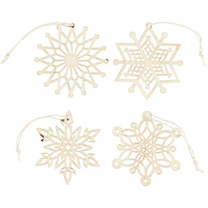 Wooden Ornaments - Paired Assortments (8 Pack)