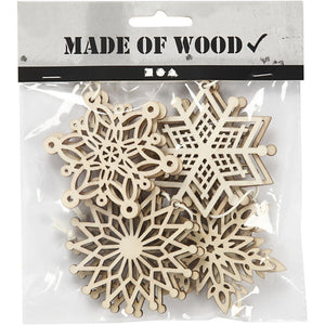 Wooden Ornaments - Paired Assortments (8 Pack)