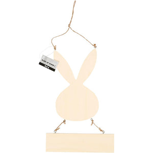 Rabbit with sign