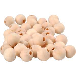 Wooden Beads Diameter.10 Hole Size 2.5mm (40 Pack)