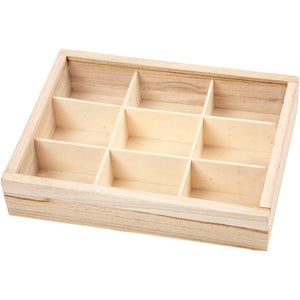 Display box with Glass Sliding Lid
