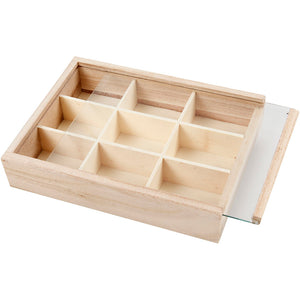 Display box with Glass Sliding Lid