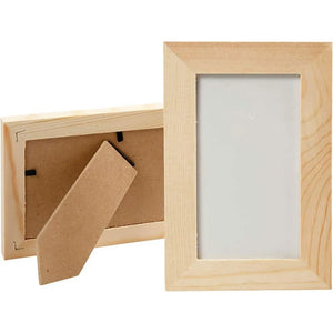Frame With Glass, Size 10.5X15.6 Cm, Carving: 6.8X11.8 Cm