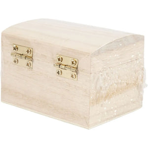 Treasure Chest, Size 8X6X4.5 Cm, 1 Pc, Paulownia