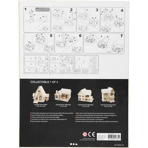 3D Wooden House Kit - Terrace (1 Piece)