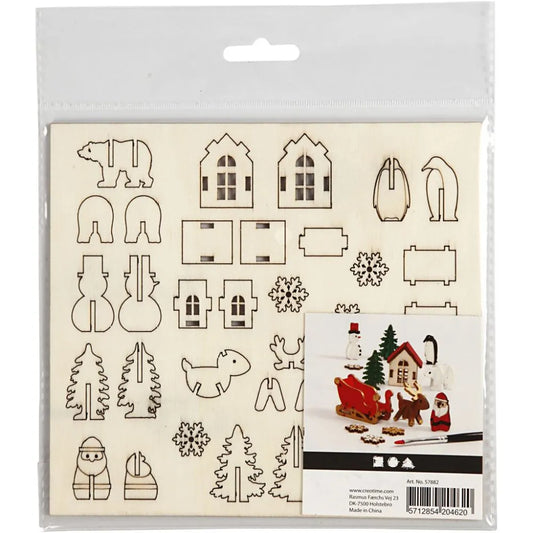 Wooden Christmas Figures - DIY Decoration