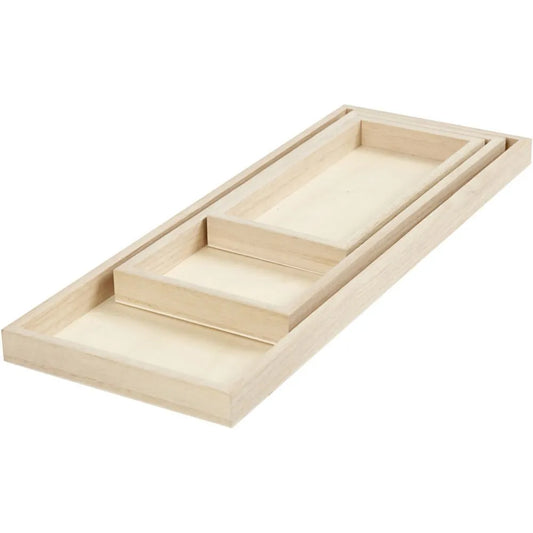 Trays L: 20+30+40cm W: 10+12+15cm (3 Pieces)