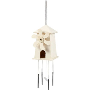 Wind Chime, H: 12 cm, Depth 7 cm, Plywood,