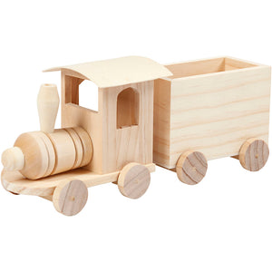 Toy train with carriage