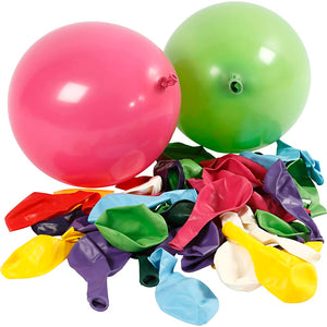 Balloons Round 23cm - Assorted Colours (100 Pack)