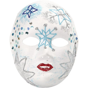 Full Face Mask, H: 22 cm, W: 17 cm, 1 pc, white