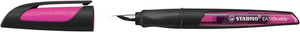 Stabilo Ergonomic EASYbuddy A Nib Fountain Pen - Black/Magenta(Blue Ink Cartridge)