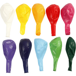 Balloons, D: 23 Cm, 10 Pcs, Asstd. Colours