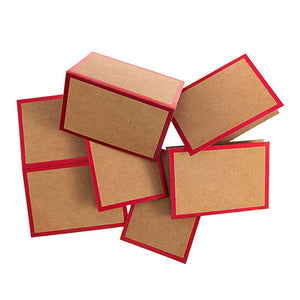 TABLE CARDS KRAFT/RED