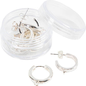 Eye hoop earrings