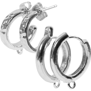 Eye hoop earrings