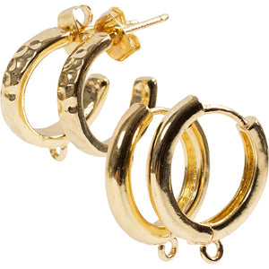 Eye hoop earrings