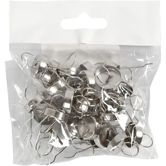 Hanging Ornaments Diameter 13mm Hole Size 5mm Silver (25 Pieces)