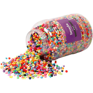 Bucket of Plastic Beads