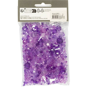 Faceted Bead Mix - Purple (45g)